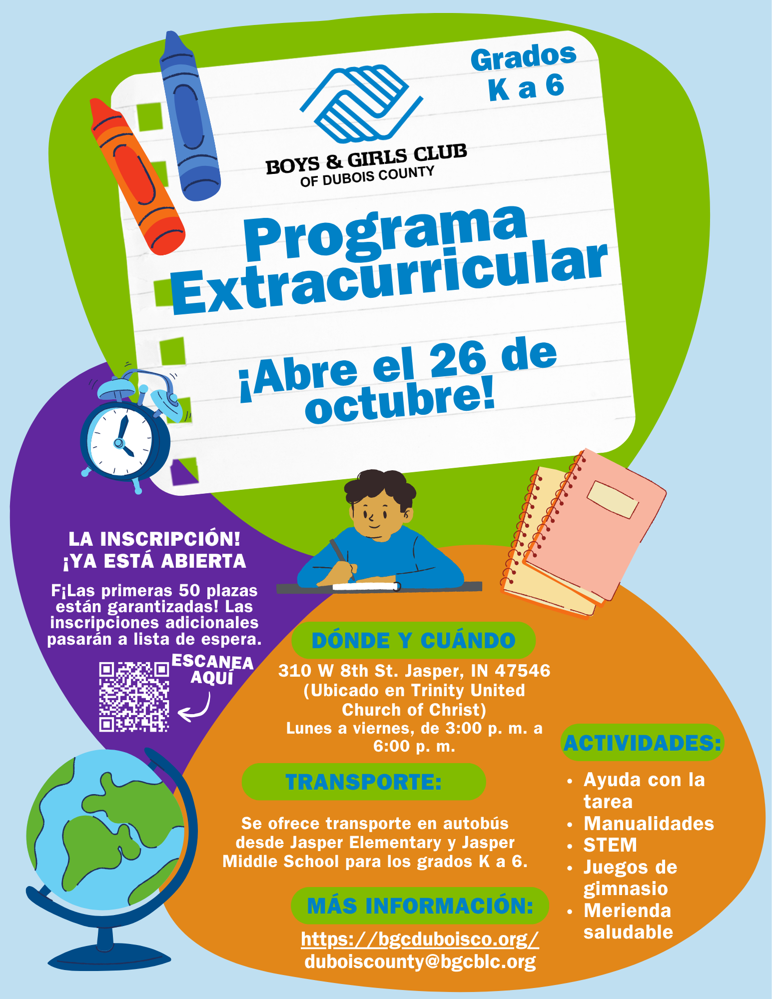 Dubois After School Flyer Spanish